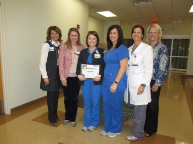 From left are: President/CEO Michele Sutton, Diagnostics Director Casey Alford, Radiology Technologist Kayla, Radiology Supervisor Melissa Ridgedell, Physician Assistant Julie Edmiston and Vice President of Ancillary Services Sarah Mitchell.